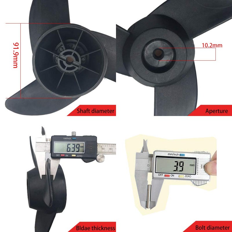 Annurssy Electric Outboard Motor Accessories Three-bladed Propeller 50LBS, 55LBS, 60LBS, 86LBS Trolling Motor - Image 4